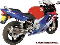 Ovale Alu-Auspuffanlage fr Honda CBR 600, Baujahr: 1999-2000