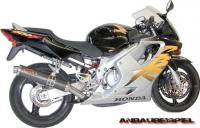 Runde Alu-Auspuffanlage fr Honda CBR 600, Baujahr: 1999-2000